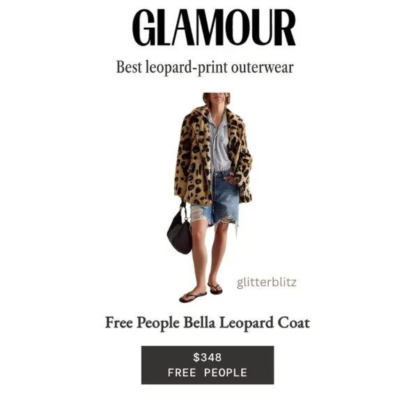 Free People Bella Leopard Coat